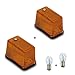Produktbild SET: 2 Blinker (eckige Ausführung) komplett mit Gummiunterlage und Ba15d Lampe für SIMSON Duo 4/1, Duo 4/2