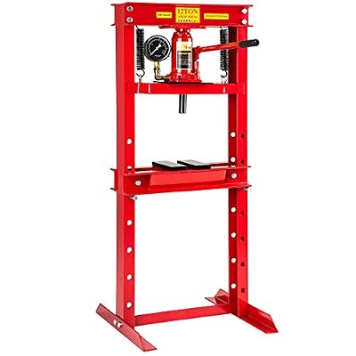 TecTake Presse d'Atelier Hydraulique 12 Tonnes avec 7 Niveaux de Réglage TECTAKE