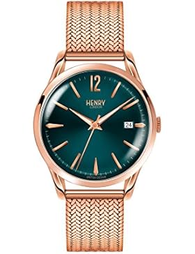 Henry London Unisex-Armbanduhr Stratford Analog Quarz Edelstahl HL39-M-0136