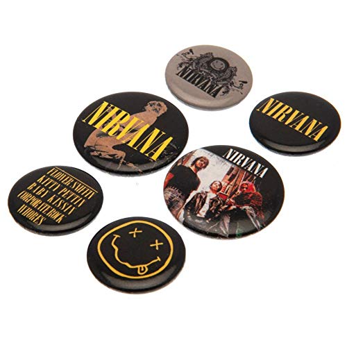GB eye Pack de chapas Nirvana Smiley, Metal, Talla única