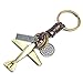 Produktbild AuPra Flugzeug Schlüsselanhänger Aus Leder | Mode Friendship Vintage KeyChain Geschenk | Neuer Stil Schlüsselring | Kreativer Personalisierter Geschenk-Schlüsselanhänger für Frau und Mann
