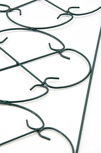 CLP Pflanzen Metall-Rankgitter SALERNO, Größe ca. 125 x 30 cm, Stabstärke der Rankhilfe 0,5 – 1 cm, massiv grün - 3