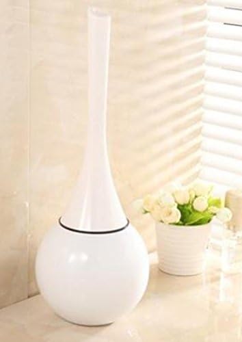 AMSS Towel Design Elegant Bathroom Toilet Brush and Holder ,White