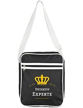 Schultertasche Detektiv Experte schwarz