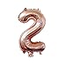 Produktbild Ballons 32inch Roségold Arabische Ziffern Aluminiumfolie Luft Helium Ballon für Hochzeitsdekoration/Geburtstag/Hawaii Party Decor