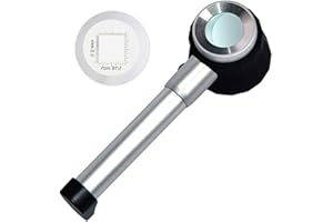 HUNTERBEE Palmare 10X 30X Lente d'ingrandimento lente con scala di ingrandimento righello lente d'ingrandimento con scala della luce del LED lente d'ingrandimento dei gioielli