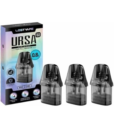 Pack de 3 cartouches + rsistance Ursa Nano V2 Lost Vape 0,8 ohm :  Amazon.fr: High-Tech