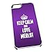 Produktbild Weiß Schutzhülle für iPhone 5/5S 1273 violett Keep Calm und Love Merlot
