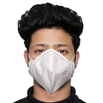 Pivalo V-N95 5 Layer Face Mask with Nose Pin Bacterial Filtration Efficiency(BFE)?99.6%, SITRA Approved Certified by CE, ISO & GMP (1 Pc)