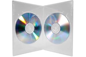 PANMER Lot de 5 boîtiers doubles pour DVD Transparent Tranche 7 mm