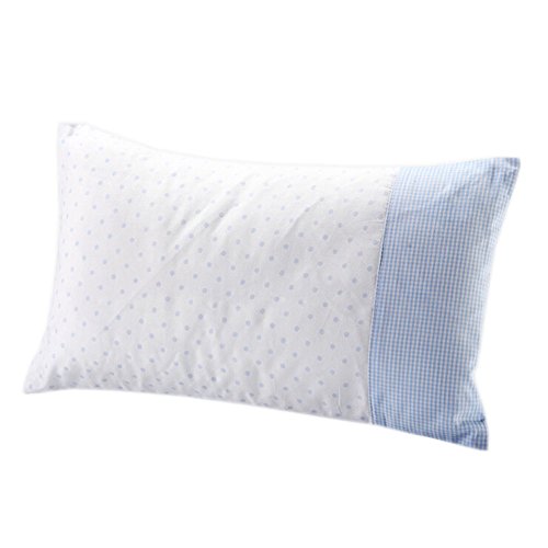 25*40 CM Polka Dots Toddler Pillow Covers Baby Infant Pillow Cases BLUE Set of 2