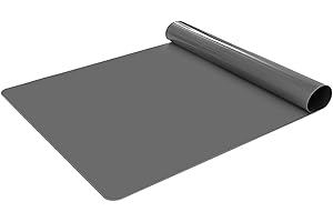 KITCHENRAKU KR Base de Silicona Antideslizante de 50 x 70 cm, 1,5 mm de Silicona, Resistente al Calor, Antiadherente, Reutilizable, Apta para Alimentos, Apta para lavavajillas, Color Gris