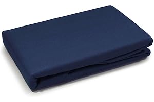 Sunwood Microfaser Bettlaken 160x220 cm Navy Haustuch ohne Gummizug Betttuch Pension Reise Tischdecke