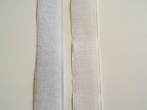 Merceries83 Velcro Velcro Adhesive Tape 25 mm x 1 m White and ties Straps. Self Grip for Crafts Haberdashery Craft. Scratch and Self-Adhesive for Mounting on Hard Surfaces. Easy.