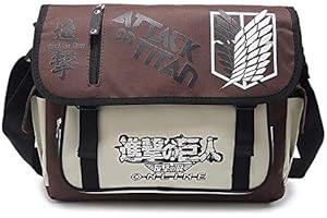 WANHONGYUE Attack on Titan Anime Borse Messenger Borsa a Tracolla Sacchetto del Messaggero Borsa a Spalla Borse Casual