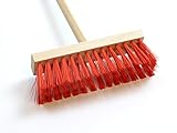 Kinder-Straßenbesen mit Holzstiel + Kunststoffborsten / Material: Buche / Farbe: natur + rot / Gesamtlänge: 70 cm / Alter: ab 3 Jahre - 3
