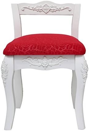 Rebecca Srl Dressing Chair Elegant Style Baroque Padden Seat Cushioned Bedroom (Cod. 0-1936)