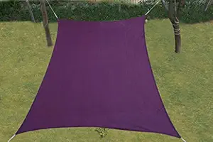 Duronet - Sun Shade Sail Rectangle - (90-95%) Sun Blockage Canopy for Patio Backyard Lawn Garden Outdoor Activities Sienna BrownColour 9.5 X 5 Feet with Ss Hook & Rope Duronet