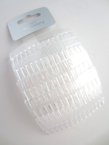 4 x Clear Plastic Hair comb slide bridal accessory