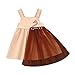 Produktbild JYJM Baby Mädchen Pettiskirt aus besticktem, trägerlosen Kleid Prinzessin Brautjungfer Festzug Kleid Geburtstag Party Hochzeitskleid Ärmelloses Schmetterlings-Spitzenkleid Mesh-Tutu-Kleid (110, Rosa)