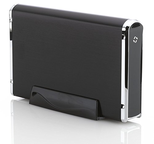XeReon 3,5" Externes Gehäuse USB 3.0 für Festplatten Schwarz Hochwertiges Aluminium Festplattengehäuse (Festplattengehäuse 3;5" USB 3.0 / schwarz)