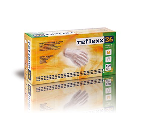 Preisvergleich Produktbild Reflexx R36, puderfreie Vinylhandschuhe, XL, durchsichtig, 100