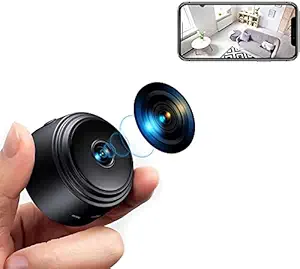 AUSHA Camera WiFi Wireless Video Camera Full HD 1080P Nanny Cam Night Vision Surveillance Cameras, Compact Indoor/Outdoor Video Recorder with Audio