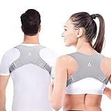 Anoopsyche Posture Corrector for Women Men, Adjustable Upper Back Brace, Physical Therapy Posture Brace for Back, Shoulder, Spinal Support Relief Neck Pain with Anti-scratch Pads