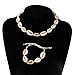 Produktbild FXCO Boho Hawaii Handgemachte Strand Shell Choker Halskette Armband Schmuck Set Fashion Halskette Für Frauen