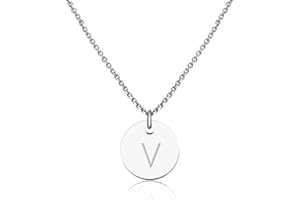 GD GOOD.DESIGNS EST. 2015 Good.Designs Collier à Pendentif avec Lettre gravée pour Femme, argenté
