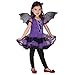 Produktbild Bezaubernde Hexe Halloween Kostüm Mädchen Halloween Karneval Party Kleid mit Hut und Fledermaus Flügel Halloween Fest von Innerternet