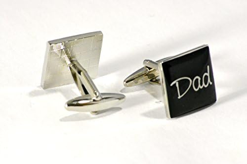 VIRENS BLACK SQUARE mens wedding cufflinks cuff link Groom best man usher page gift 06 (DAD)