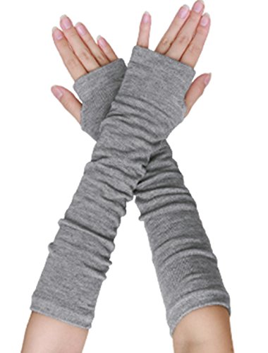 Preisvergleich Produktbild sourcingmap® Paar Damen Elbogen Lang Stretch Damenlöchern Arm Warmer Fingerlos Handschuhe