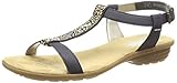 Antistress Rieker V3484 Women Open Toe, Damen Sandalen, Blau (pazifik/schwarz/14), 37 EU