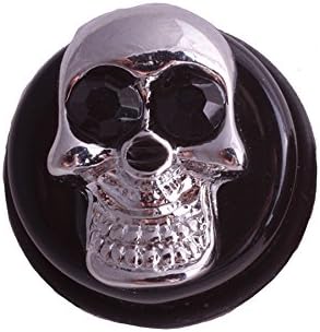 Plug Tunnel Plug Expander Crystals Black Skull Emo PL40