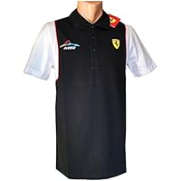 Ferrari/Fórmula 1 – Mens Santander Alonso Polo Camiseta – Negro Negro negro Talla:small