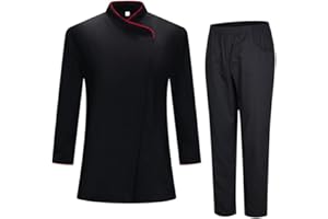 Misemiya - Veste et Pantalon de Chef pour Femme - Veste de Chef pour Femme - Uniforme d'hôtellerie - 731-8312