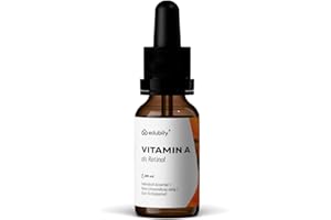 ‎EDUBILY NUTRITION edubily nutrition® Vitamin A Tropfen Als Retinol Öl - 400 I.E. Retinylpalmitat Pro Tropfen - 2000 I.E. Pro Tag - Vegan - In MCT-Öl aus Kokosnuss - Laborgeprüft (20 ml)