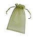 Produktbild Organzabeutel Organzasäckchen Kordelzug Geschenk Schmuckbeutel Hochzeit Bonbonsbeutel,Olivgrün,100 Stk, 15x20 cm