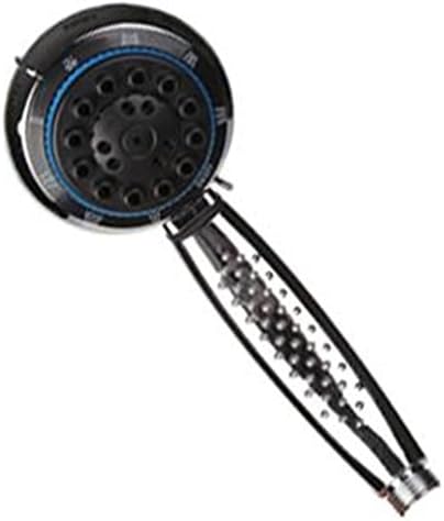 YANFEI Round Handheld Shower Head Bathroom Function Easy-cleaning Water Saving 5mm Super Big Outlet Shower Nozzle Simple Control, Including Hose and Adjustable 45 ° Base