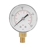 [Dual Scale] Dieses Luftdruckmanometer verfügt über zwei zweifarbige Dual-Scale-PSI / Bar-Werte, die auf dem Manometer gut ablesbar sind, keine Batterien erforderlich.