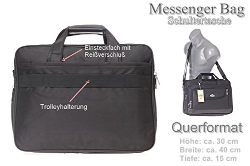 Laptoptasche mit viel Platz, Raumwunder, Notebooktasche, Arbeitstasche,Herren Umhängetasche, Schultertasche, Männer - 5