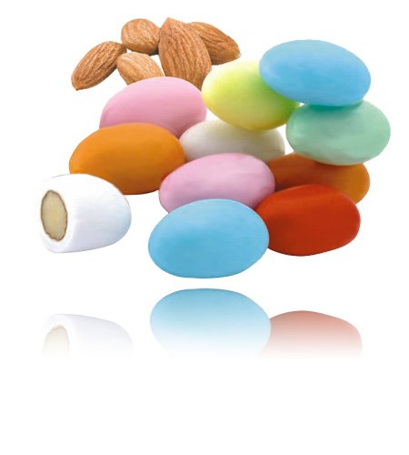 Preisvergleich Produktbild 500g Taufmandeln Die Farbige_rosa EinsSein® Gastgeschenke Taufe Weihe Dragees Zuckermandeln Schokomandeln Bonboniere Bonbons Schokotafeln Junge Mädchen herz groß spruch Kommunion Dragee Nüsse