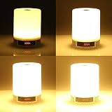 LUJII Bluetooth Lautsprecher Wireless Lautsprecher Lampe Lautsprecher Neueste Intelligente Tragbares Bluetooth Lautsprecher Multi Funktion Musik Sound Box LED Kinder Nachtlicht Touch Control Lamp (4 Dimmstufen Touch Lighting Sensor Schalter Augenschutz Lichtquelle) und Wecker Alarm mit Eingebauten Wiederaufladbaren 1800mAh Batterie – TF Karte Unterstützt – Freisprecheinrichtung – USB Charging Bluetooth Speaker Geeignet für den Innen und Außengebrauch Kids Home Deco Arbeiten Lesen Camping usw - 6