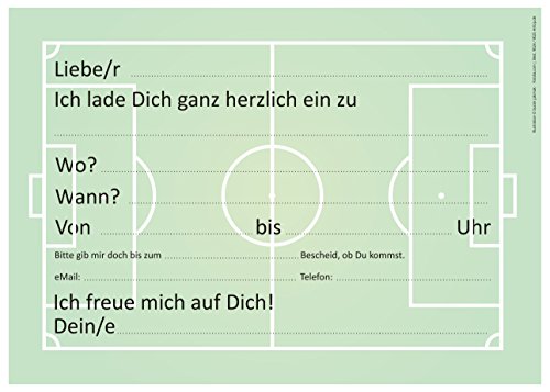 11 (+ 1 Karte gratis) Fussball-Einladungskarten zur Fussball-Party, Grillparty oder zum Kindergeburtstag von ArtUp - 2