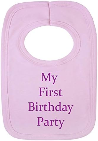 Staceys Bibs PERSONALISED BIB - MY FIRST BIRTHDAY PARTY - (NO STICKERS)- BEAUTIFULLY EMBROIDED