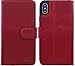 Produktbild Bouletta Apple iPhone X Hülle Leder Handyhülle | Lederhülle | Tasche | Ledertasche | Handytasche | Schutzhülle | Book Cover | Case | bruchfeste Innenschale | Kartenfach | QI-Ladung (Antik Rot)