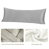 THXSILK Kissenbezüge Kissenbezug Kissenhülle mit Reißverschluss aus 100% Seide, 40 x 145 cm, Elfenbein - 2