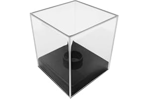 Genomskinlig kub displaybox, akryl baseball visningsfodral signerad baseball klar display fodral med bas för enkel baseball g