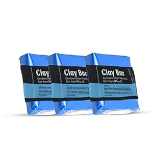 WaveX Clay Bar 3Pc for Car Stain Removal 100g Each Auto Car Care Cleaning Polishing Clay Bar, Washable Reusable Car Exterior Surface Stain Cleaner (3 Pcs)